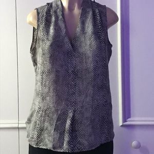 Rose & Olive Snake Print Women’s Sleeveless Top Size Small Preloved